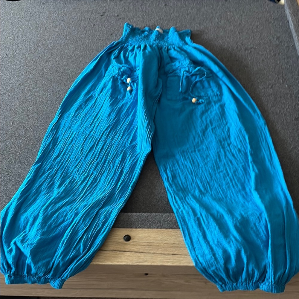 Vibrant Blue Beach Pants